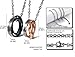 Fate Love Couple Necklace His and Hers Matching Pendants Necklace Set Stainless Steel Pendant Necklace with 20 Inch Link Chain Anniversary Gift (be my lover)