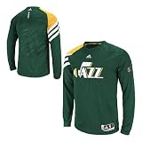 (アディダス)Adidas NBA ユタ・ジャズ On Court Long Sleeve Shooting シャツ 2011-12 (グリーン)