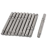 uxcell　六角ドライバービット　六角棒　磁気ドライバー　磁気　六角ヘッド　１０個入り　グレー