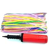 【福美康】バルーンアート用風船　ペンシルバルーン200本/400本/600本セット ハンドポンプ付き (200本＋ハンドポンプ１本)