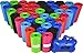 Downtown Pet Supply 880 Count Dog Poop Bags Refills with Leash Clip and Bone Bag Dispenser, Rainbow of Colors - Dog Waste Bags Unscented and Leak-Proof with Dog Poop Bag Dispenser - 12.5 x 8.5