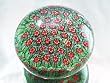 Murano Design Mouth Blown Rainbow Green Mix Millefiori Art Glass Paperweight PW-1124