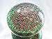 Murano Design Mouth Blown Rainbow Green Mix Millefiori Art Glass Paperweight PW-1124