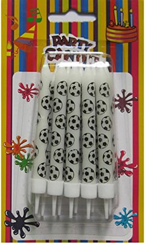 Football Silkscreen Print Party Candles,10-pack