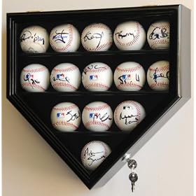 14 Baseball Home Plate Shaped Display Case Cabinet 14-Baseball Home Plate Shaped Display Case Cabinet