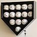 14 Baseball Display Case Cabinet Holder Wall Rack Home Plate Shaped w/98% UV Protection- Lockable