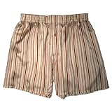 Silk Boxers - M - Vanilla Stripes - Royal Silk Boxer Shorts
