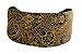 Luxurious Bohemian Rich Silk Gold and Copper Damask Paisleys Brocade on black