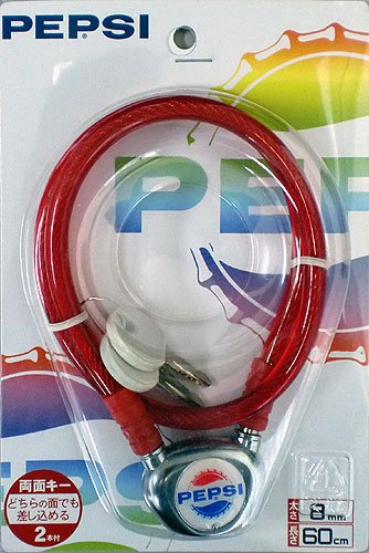 ペプシ PEPSI ワイヤー錠 PS-600 レッド