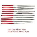 uxcell　ニードルヤスリ　ニードルファイルツール　ロックグラスストーン　レッド　研削　10本入り