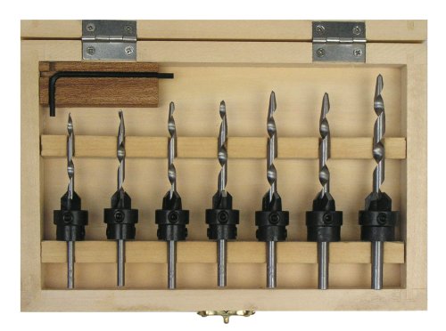 Big Horn 13200 Taper Drill & Countersink Set, 7 Pieces