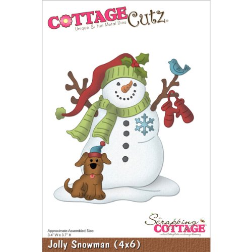 CottageCutz Die Cuts with Foam, 4 by 6-Inch, Jolly Snowman