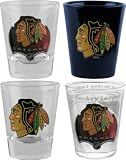Chicago Blackhawks 3D Logo Shot Glass Set