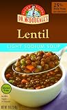 Dr. McDougall's Right Foods Ready To Serve, Light Sodium Lentil Soup, 18-Ounce Packages (Pack of 6)
