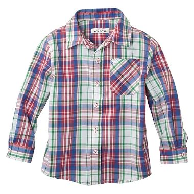 Product Image Cherokee® Infant Toddler Boys' Long-Sleeve Plaid Woven Shirt - Red
