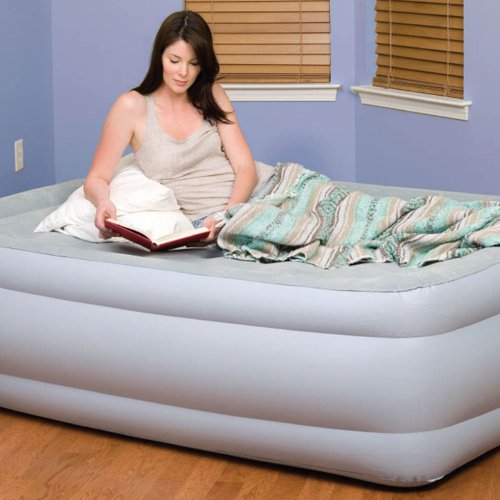 Pure Comfort Full Raised Flock Top Air Bed Gray Full Size Avenidadee02