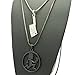 Hatchetman® Within Hatchet & Encircled Hatchetman® Pendant Set in Multi-Tone Box Chain Necklaces