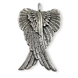 Large Angel Wings Pendant in Sterling Silver