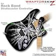 Lightning White WraptorSkinz Skin fits Rock Band Stratocaster Guitar for Nintendo Wii, XBOX 360, PS2 & PS3 (GUITAR NOT INCLUDED)