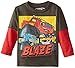Nickelodeon Little Boys' Blaze and The Monster Machines Two-Fer T-Shirt, Charcoal/Red, 2T