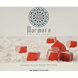 Marmara Authentic Turkish Delight with Rose /Sweet Confectionery Gourmet Gift Box Candy Dessert (Medium) Buzzfeed Listed as "Top 17 Food Gift Item For Under $25 on Amazon"