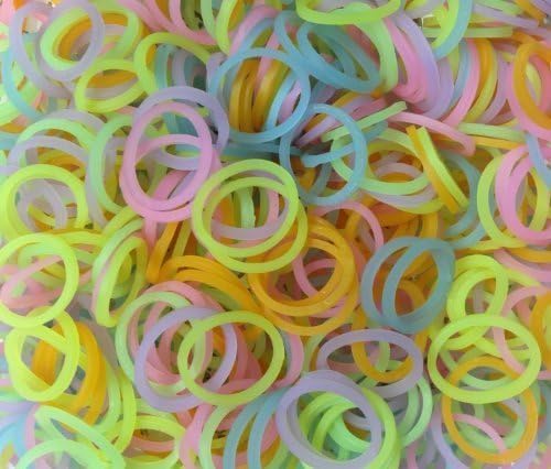 Rubberband Refills - Assorted Glow in the Dark Bands Refill Kit 1200