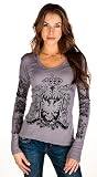 Anonymous Venice Eagle Venice Crest V-Neck Hoodie - Grey