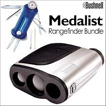 Bushnell 201354 Medalist Golfing Laser Rangefinder Bundle With Victorinox 53963 Golftool Translucent Sapphire Utility Knife