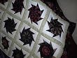 Black Floral Stack 'N Whack bed quilt