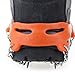 abcGoodefg One Pair Anti Slip 8 Teeth Ice Claws Crampons Non-Slip Shoes Cover Shoe Chains with Stainless Steel Chain Snow for Outdoor Ski Hiking Climbing Dig Ect. (Orange)