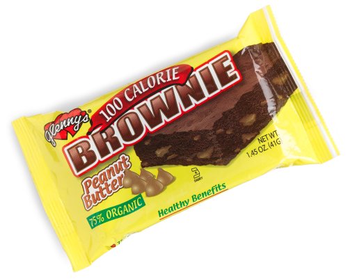 Glenny's 100 Calorie Brownie, Peanut Butter, 75% Organic, 1.45-Ounce Bags (Pack of 12)