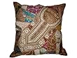 Brown Heavy Beaded Sari Decorative Large Floor Pillows Cushion Cover 24" Brown Heavy Beaded Sari Decorative Large Floor Pillows Cushion Cover 24"