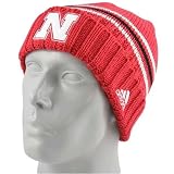adidas Nebraska Cornhuskers Scarlet Watch Cuffed Knit Beanie by adidas