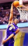 KOBE BRYANT NBA LAKERS BASKETBALL CANVAS PAINTING MOUNTED 16X28X3/4