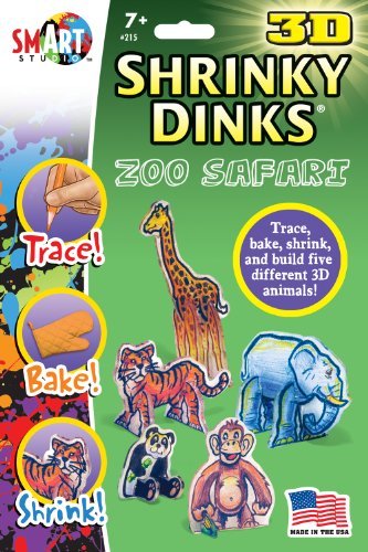 Zoo Safari Shrinky Dinks in 3D
