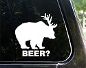 Bear + Deer = BEER? funny decal / sticker