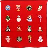 ふろしきや 風呂敷 クリスマス・イヴ-赤(45cm)