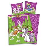 Herding 469328050 Bettw&auml;sche Filly, 80 x 80 cm und 135 x 200 cm, Biber / Flanell