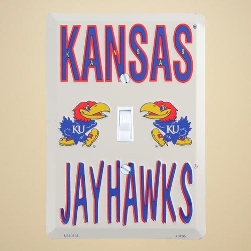 Kansas Jayhawks Metal Light Switch Cover