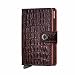 Secrid Mini Wallet, Nile Genuine Leather, RFID Safe, Holds up to 12 Cards (Brown)
