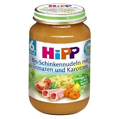 Hipp Bio-Schinkennudeln mit Tomaten und Karotten, 6-er Pack (6 x 190 g) - Bio