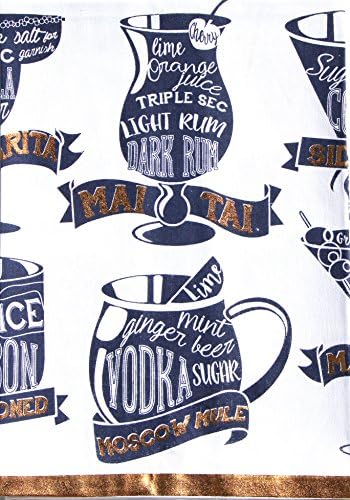 Cotton Drink Recipe Dishtowel - 18'' x 28''