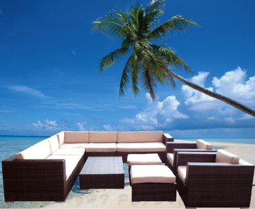 11 Piece Outdoor Sofa Patio Couch Lounge Set