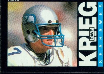 1985 Topps #388 Dave Krieg - Seattle Seahawks (Football Cards)