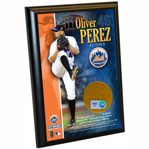 MLB New York Mets Oliver Perez 4-by-6-Inch Dirt Plaque