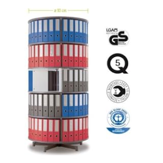 MOB Ordner Drehsäule - Durchmesser: 93cm - 5 Größen wählbar - 157cm - 5 Jahre Garantie