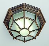 Trans Globe Lighting 40582 VG 5-Inch 1-Light Large Outdoor Flush Mount, Verde Green