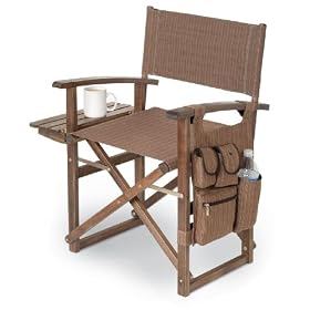 Picnic Time Directors Folding Chair - Driftwood