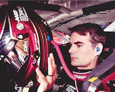 AUTOGRAPHED 2015 Jeff Gordon #24 AARP Drive to End Hunger Racing (Final Season) In-Car Helmet Signed Picture 8X10 NASCAR Glossy Photo with COA