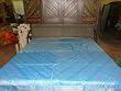 Golden Blue Silk Sari Bedding Bedspread Sofa Throw King Bed Cover 90x108